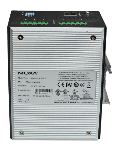 PRZEMYSŁOWY SWITCH MOXA EDS-510A-3SFP REV. 1.3 7x100Mbps 3xSFP 1GB VLAN