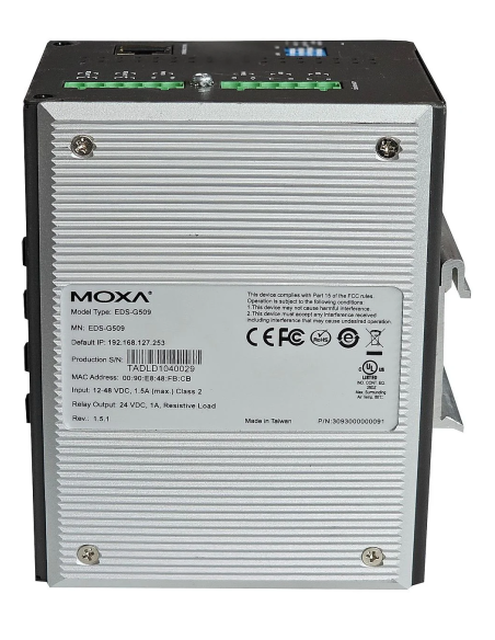 PRZEMYSŁOWY SWITCH MOXA EDS-G509 REV. 1.5.1 4x1GB 5xCOMBO SFP/RJ-45 L2 VLAN