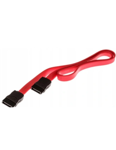 KABEL SATA PROSTY NA SATA PROSTY CZERWONY 46CM