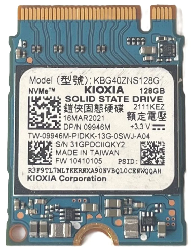 DYSK DELL KIOXIA 128GB SSD M.2 2230 PCIE NVMe KBG40ZNS128G 09946M