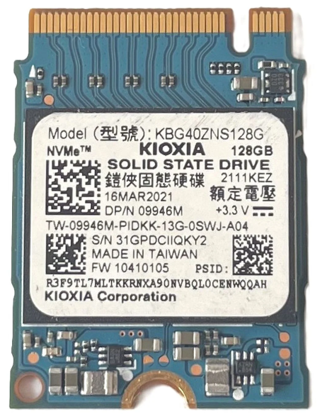 DYSK DELL KIOXIA 128GB SSD M.2 2230 PCIE NVMe KBG40ZNS128G 09946M