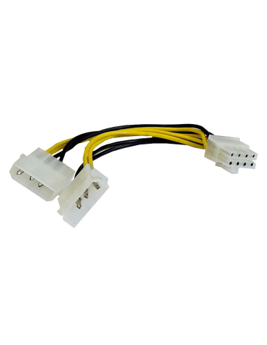 NOWY KABEL ZASILAJĄCY DELOCK 1x8PIN EPS/ATX NA 2x4PIN MOLEX 15CM 83410