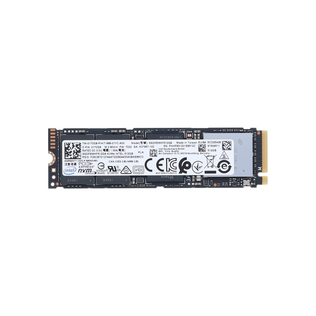 DYSK DELL INTEL 512GB SSD M.2 NVMe 0170G8