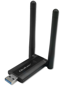 NOWY ADAPTER WIFI QOLTEC 1200Mbps 2x2dBi 2.4/5GHz USB 3.0 56987