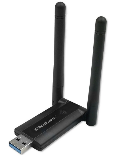 NOWY ADAPTER WIFI QOLTEC 1200Mbps 2x2dBi 2.4/5GHz USB 3.0 56987