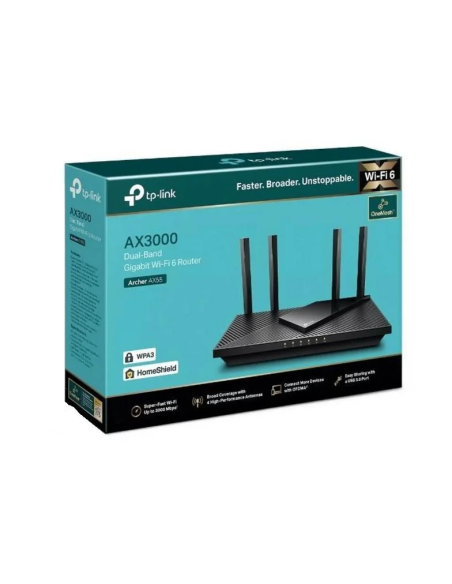 NOWY ROUTER TP-LINK ARCHER AX3000 AX55 WiFi 6 1xWAN 4xLAN 2402Mbps 1xUSB