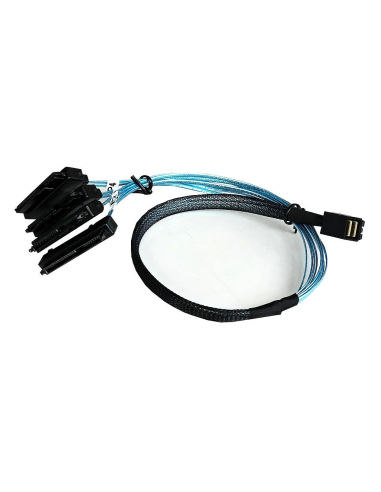 UNIWERSALNY KABEL 1xMINISAS SFF-8643 NA 4xSAS SATA 12G 52CM