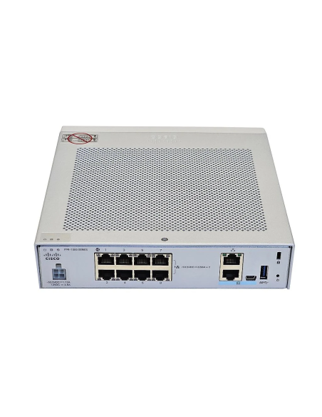 FIREWALL CISCO FIREPOWER FPR-1010 8x1GB 2xPoE+ 500Mbps VPN USB ZASILACZ