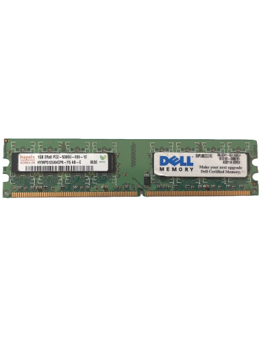 DELL HYNIX 1GB 2Rx8 PC2-5300U NON-ECC UDIMM HYMP512U64CP8-Y5 SNPU8622C/1G