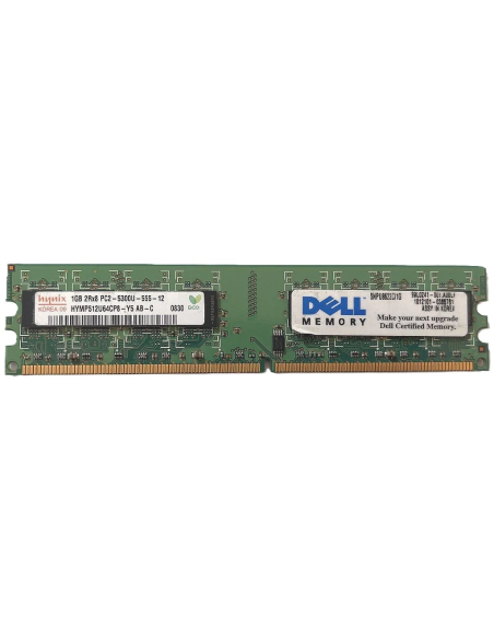 DELL HYNIX 1GB 2Rx8 PC2-5300U NON-ECC UDIMM HYMP512U64CP8-Y5 SNPU8622C/1G
