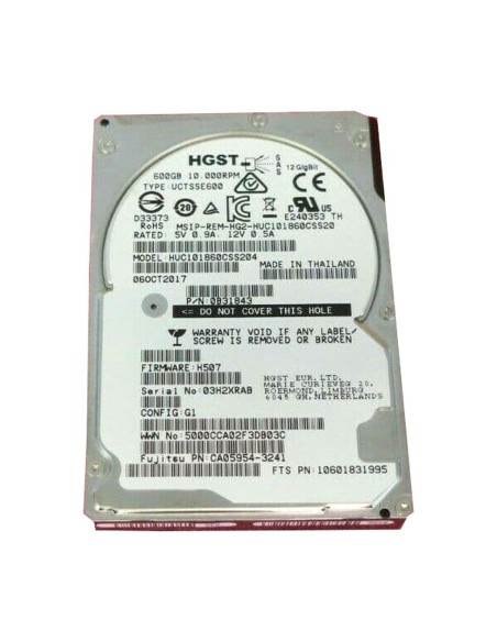 FUJITSU HGST 600GB SAS 10K 12G 2,5 CA05954-3241
