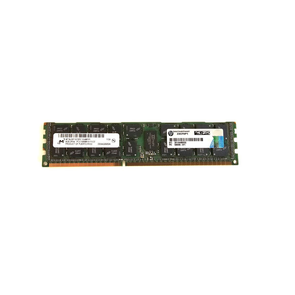 HP MICRON 8GB 2Rx4 PC3-10600R ECC REG 500205-071 HP MICRON 8GB 2Rx4 PC3-10600R ECC REG 500205-071