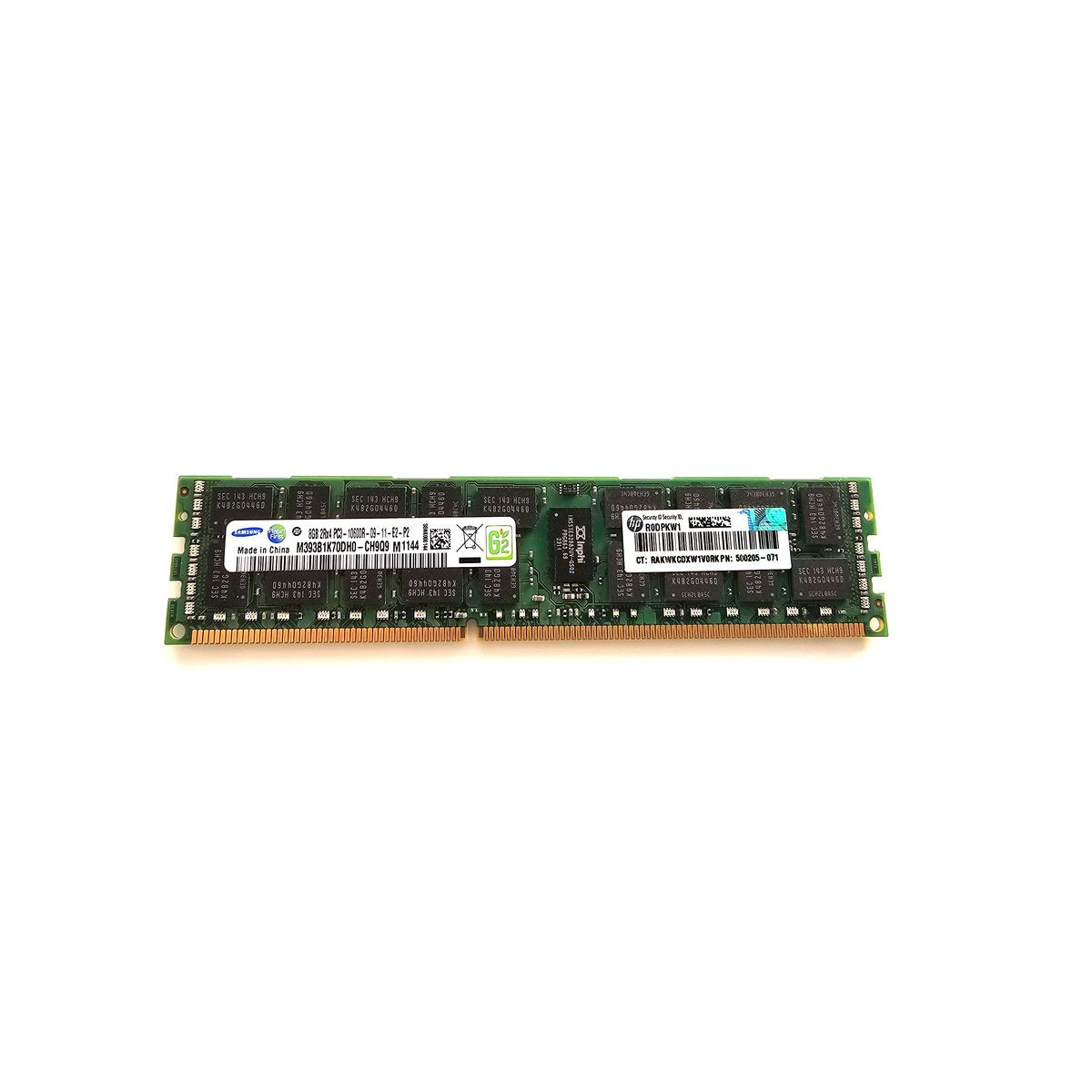 HP SAMSUNG 8GB 2Rx4 PC3-10600R ECC REG 500205-071 HP SAMSUNG 8GB 2Rx4 PC3-10600R ECC REG 500205-071