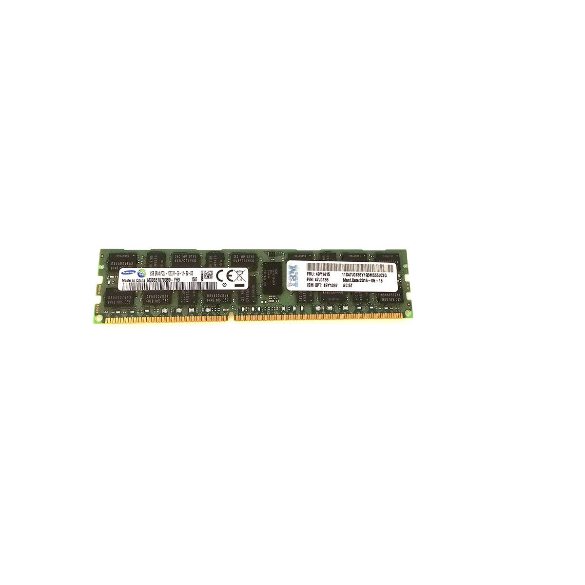 IBM SAMSUNG 8GB PC3L-10600R ECC REG 47J0136 49Y141