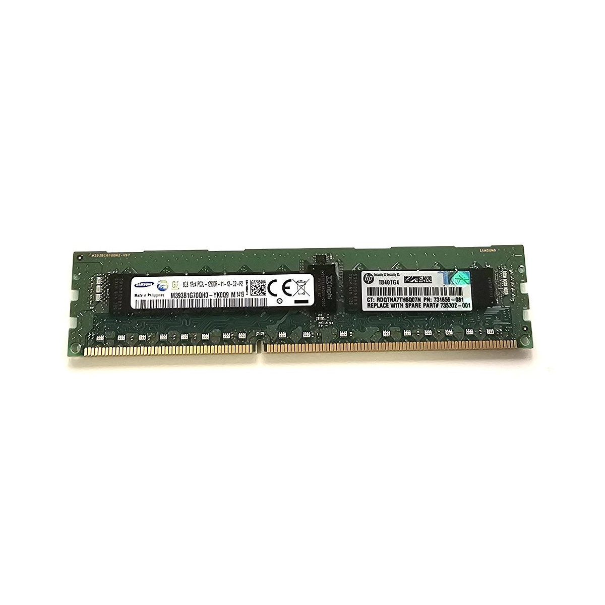 HP SAMSUNG 8GB 1Rx4 PC3L-12800R ECC REG 731656-081