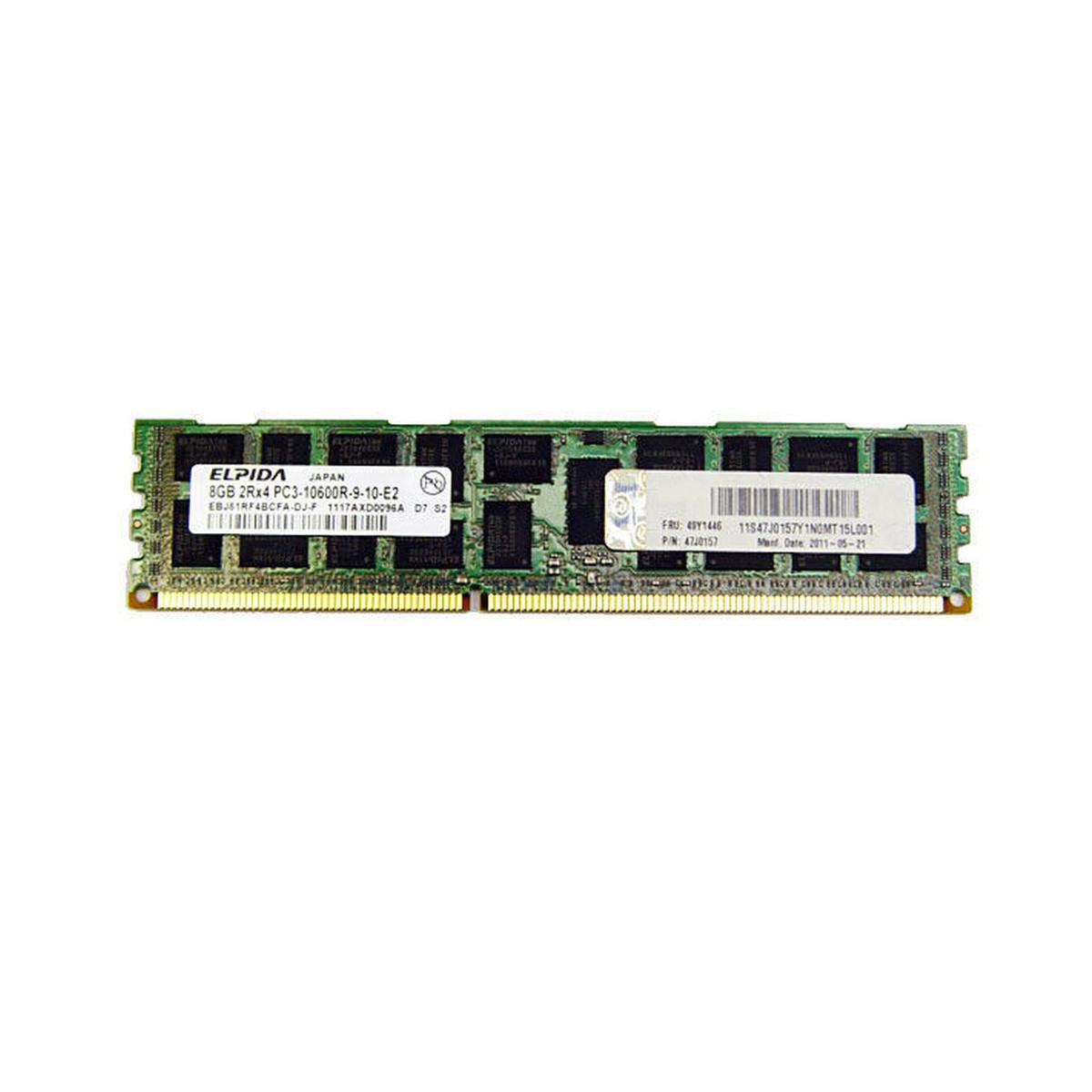 IBM ELPIDA 8GB 2Rx4 PC3-10600R ECC REG 47J0157