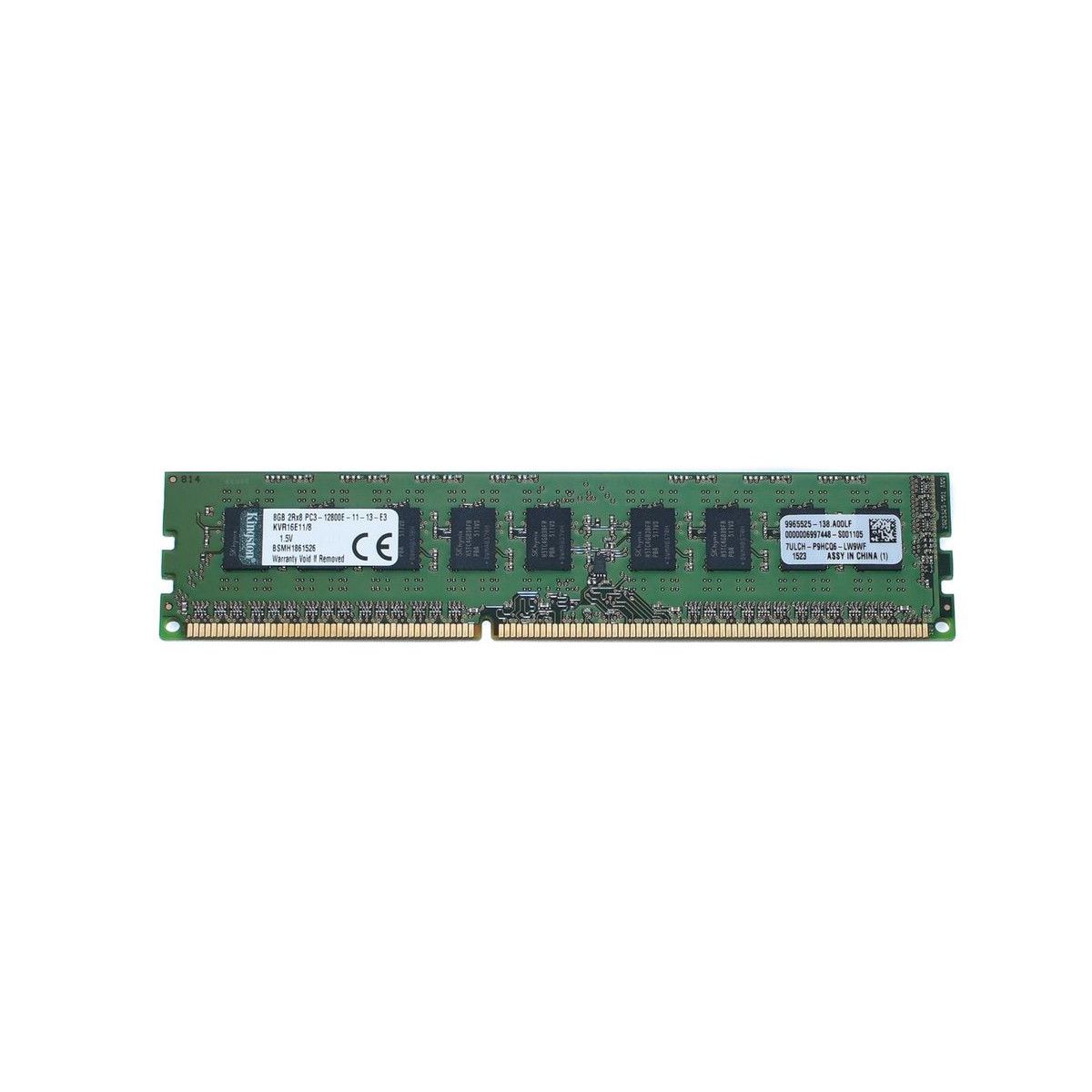 KINGSTON 8GB 2Rx8 PC3-12800E ECC UDIMM KVR16E11/8