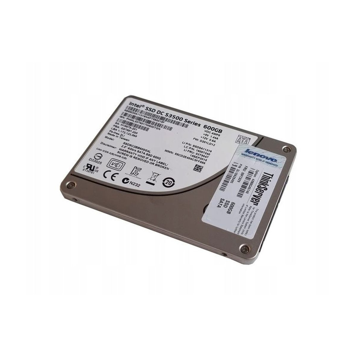 LENOVO INTEL 600GB SSD SATA S3500 MLC 2,5 00LA962