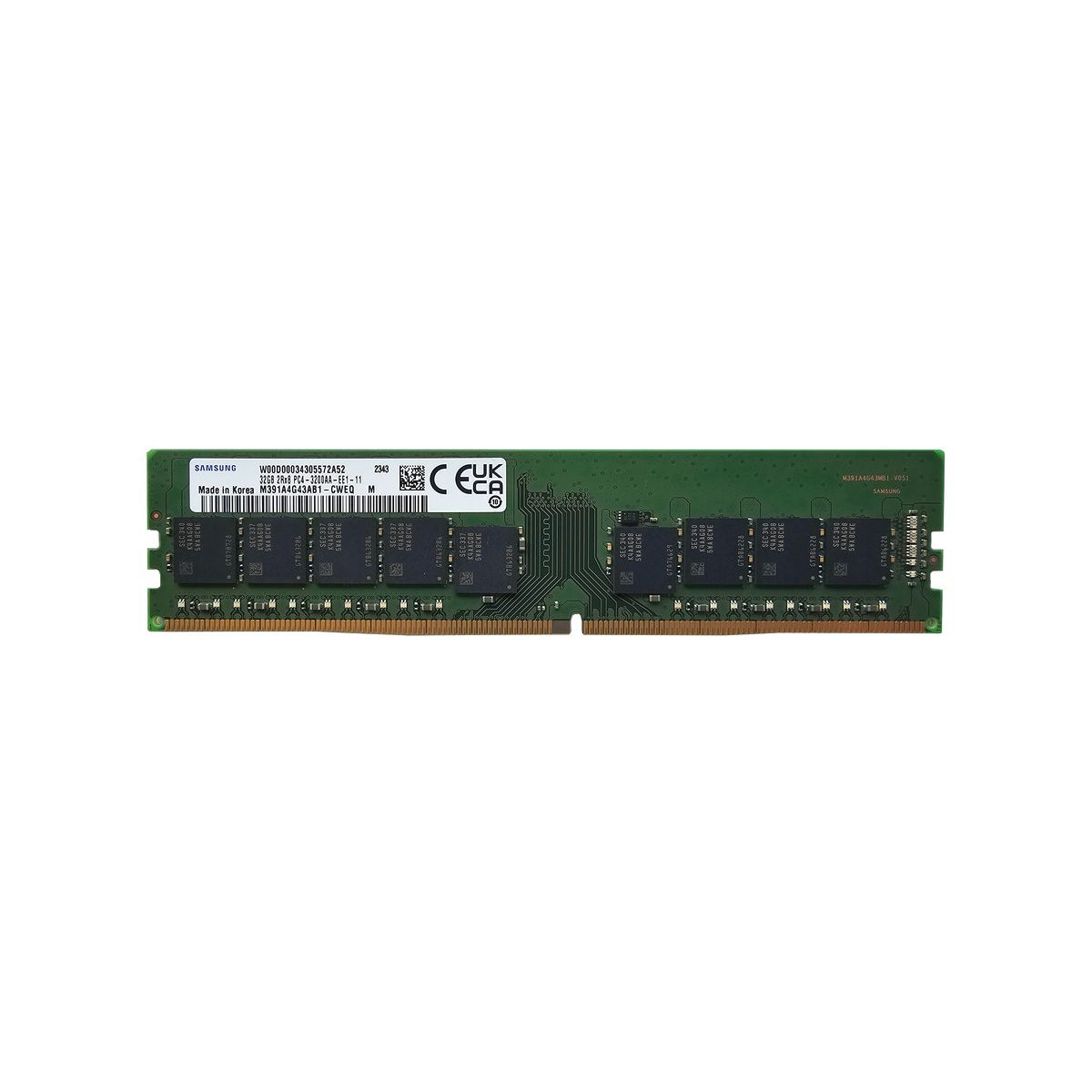SAMSUNG 32GB 2Rx8 PC4-3200AA ECC UDIMM M391A4G43AB