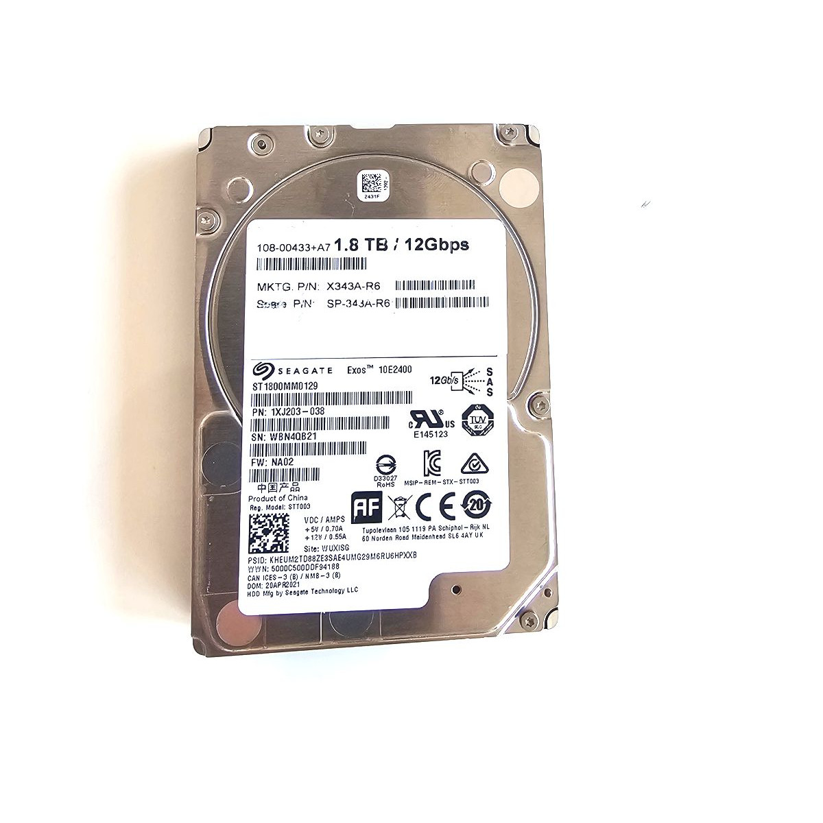 SEAGATE 1.8TB SAS ST1800MM0129 12G 2,5 X343A-R6