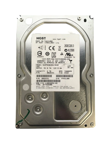 EMC HGST 2TB SAS HUS723020ALS640 6G 7.2K 3,5