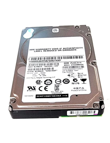 IBM 900GB SAS ST900MM0006 6G 10K 2,5 00Y2431
