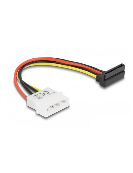 NOWY KABEL ZASILAJĄCY DELOCK MOLEX 4PIN NA 1xSATA 15PIN MĘSKI KĄTOWY 60101