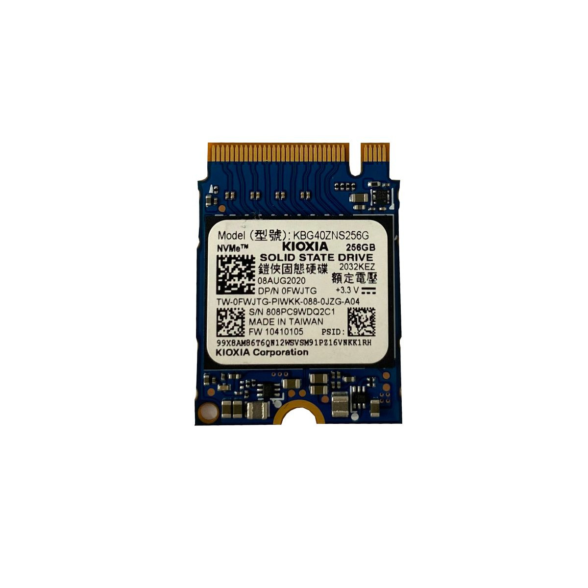 DYSK DELL KIOXIA 256GB SSD M.2 2230 NVMe 0FWJTG
