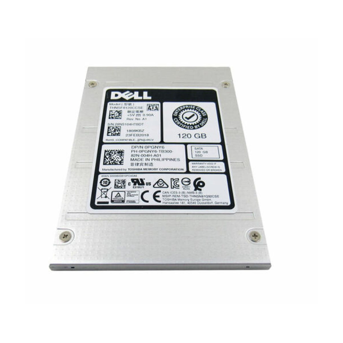 DYSK DELL TOSHIBA 120GB SSD SATA III 6G 2,5 MLC THNSF8120CCSE 0PGNY6