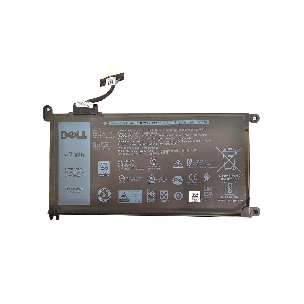 BATERIA DELL INSPIRON 13 15 LATITUDE 13 14 VOSTRO 11.4V 42Wh WDX0R