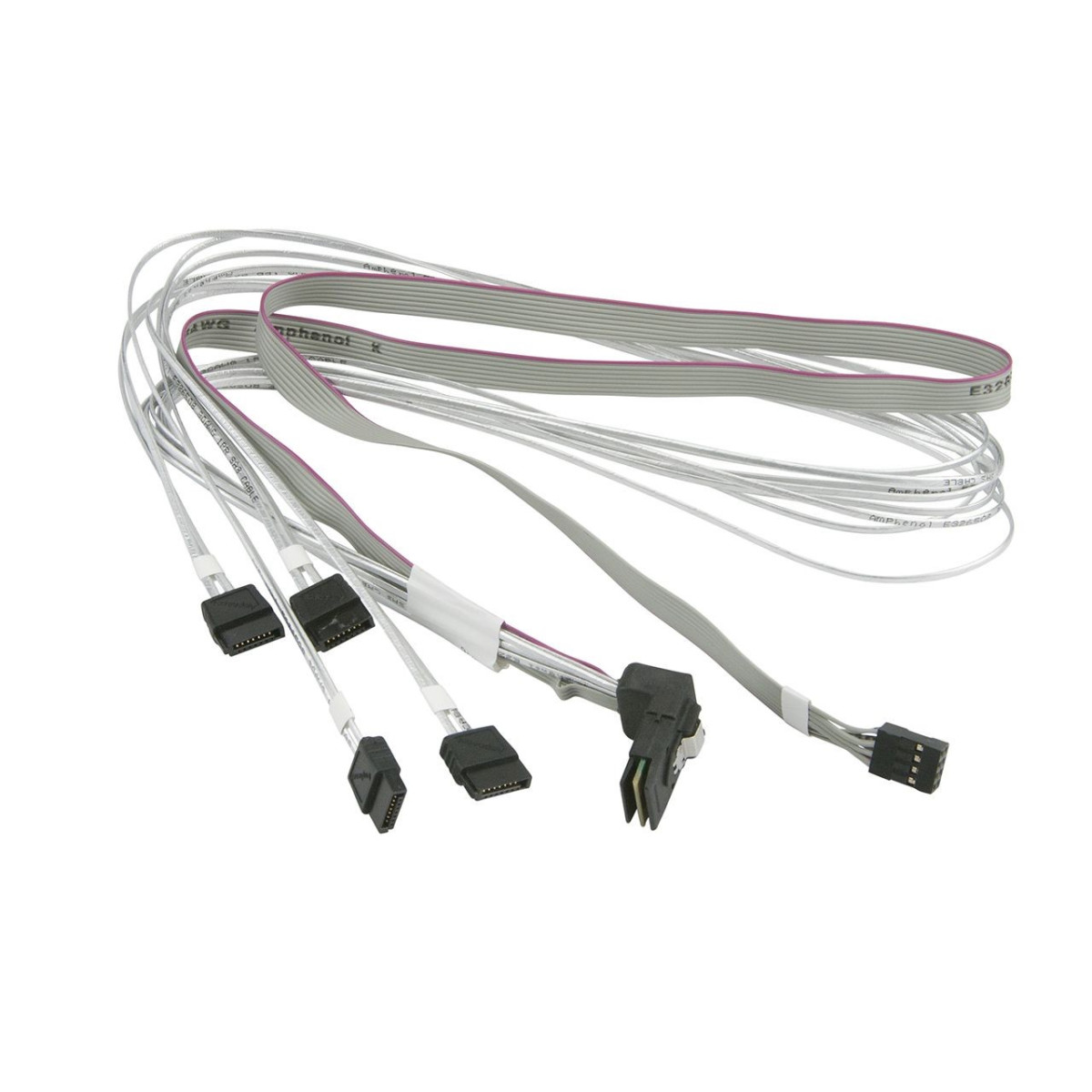 KABEL SUPERMICRO MINISAS SFF-8087 KĄTOWY NA 4xSATA 70CM 75CM CBL-SAST-0659