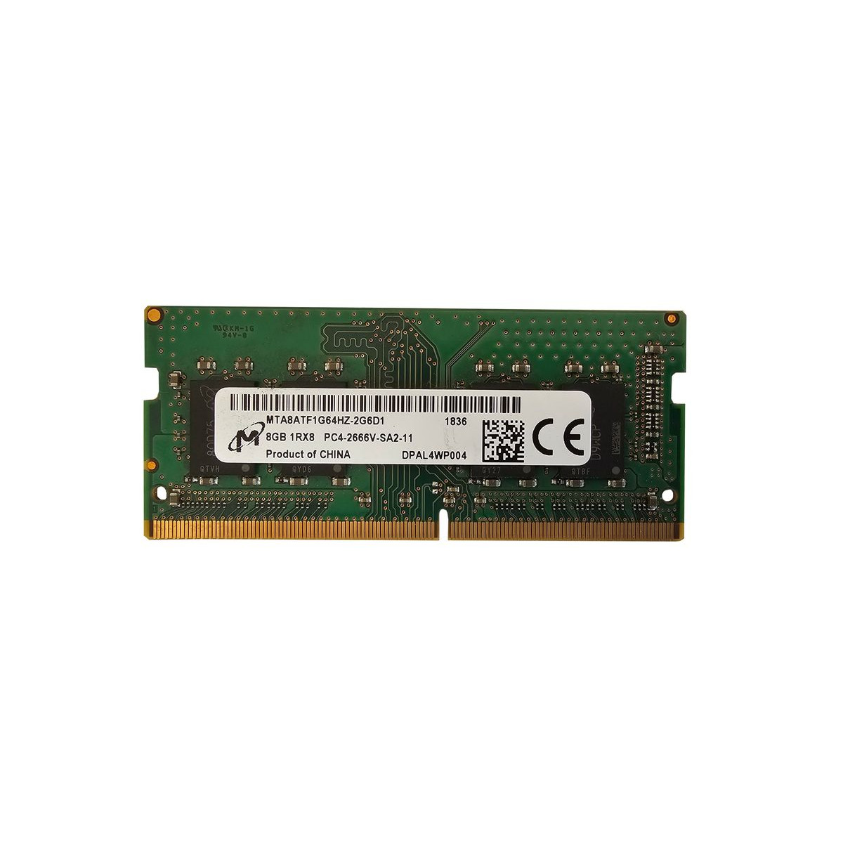 MICRON 8GB 1Rx8 PC4-2666V SODIMM MTA8ATF1G64HZ-2G6D1