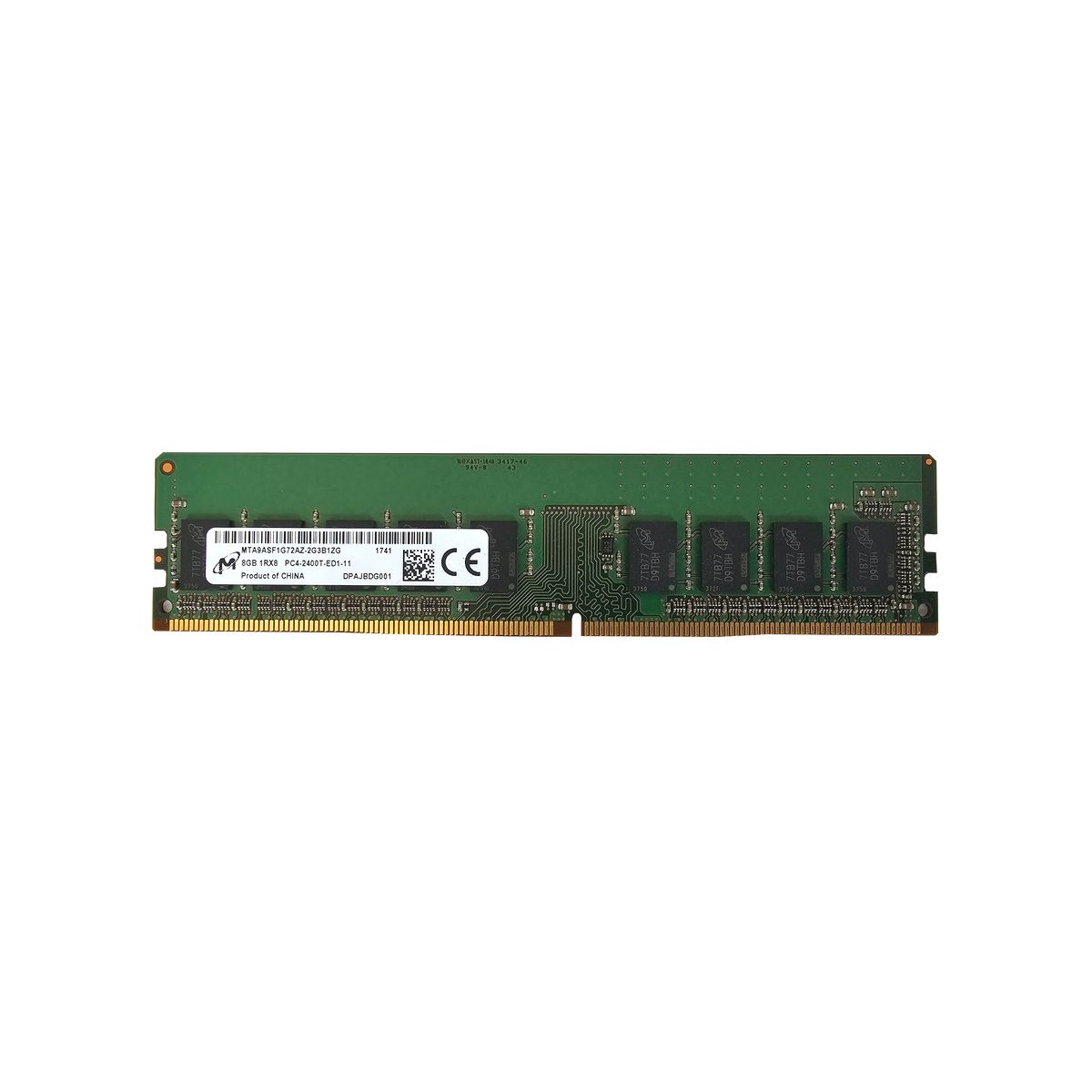 MICRON 8GB 1Rx8 PC4-2400T ECC UDIMM MTA9ASF1G72AZ-2G3B1ZG