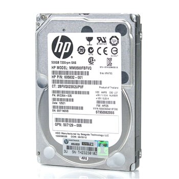 HP 500GB SAS 7.2K 6G 2,5 MM0500FBFQ 605832-001