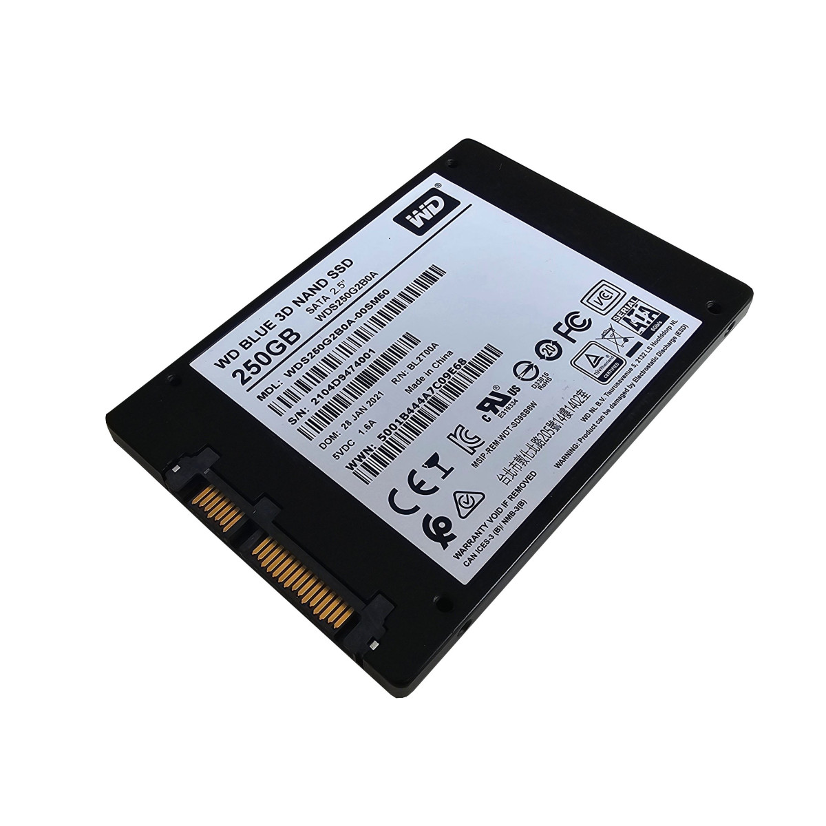 DYSK WD BLUE 3D NAND SSD 250GB 2,5' TLC WDS250G2B0A