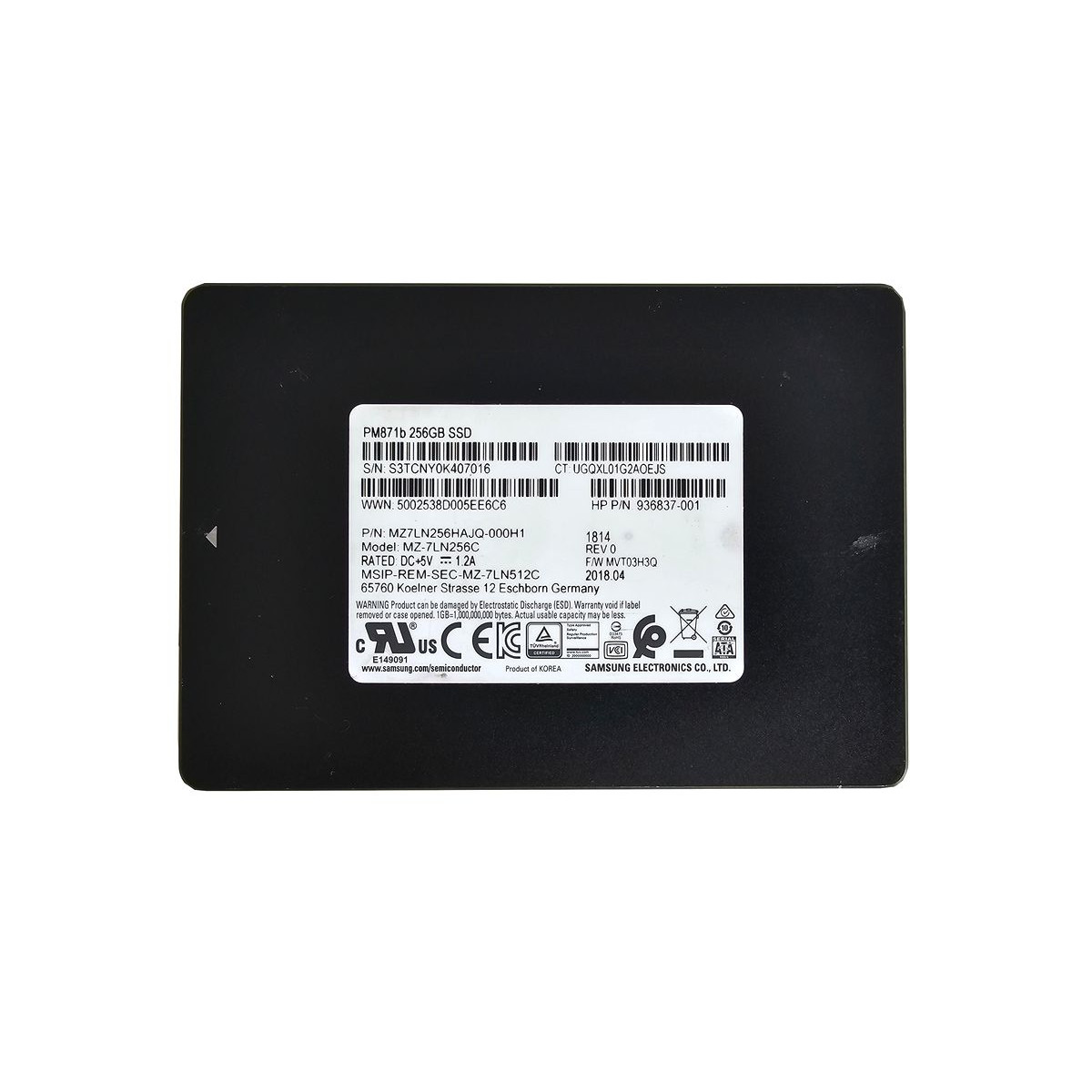 DYSK SAMSUNG 256GB SATA SSD 6G 2,5 MZ-7LN256C