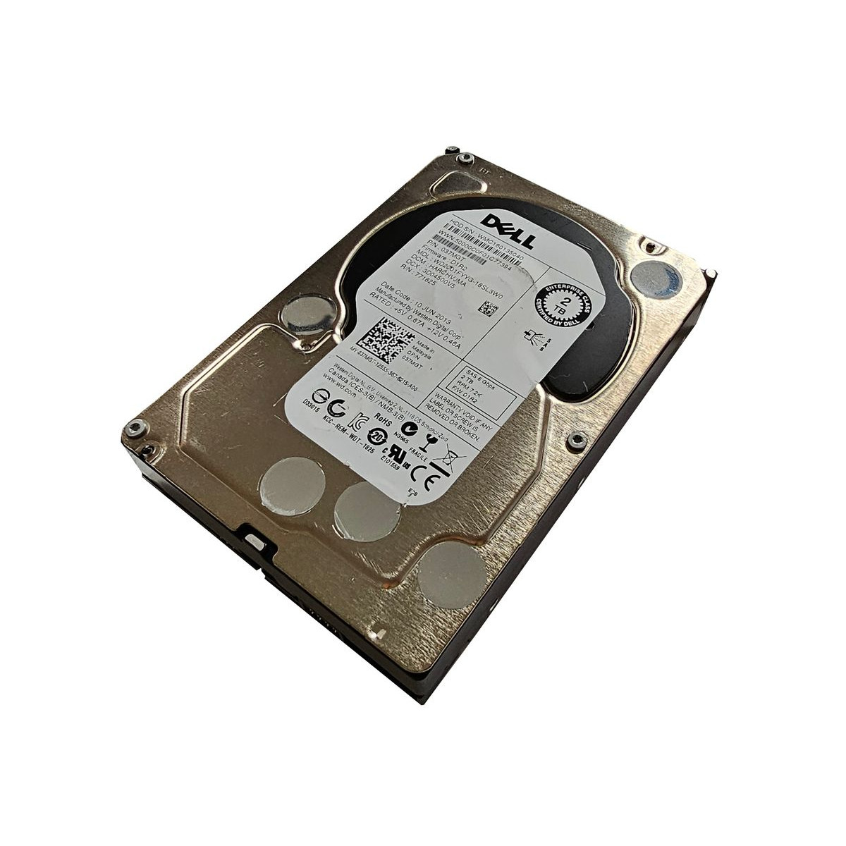 DYSK DELL WESTERN DIGITAL 2TB SAS 7.2K 6G 3,5 037MGT WD2001FYYG