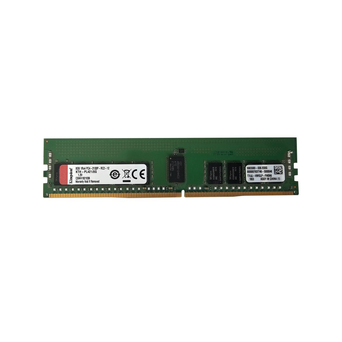 KINGSTON 8GB PC4-2133P 1Rx4 ECC REG KTH-PL421/8G