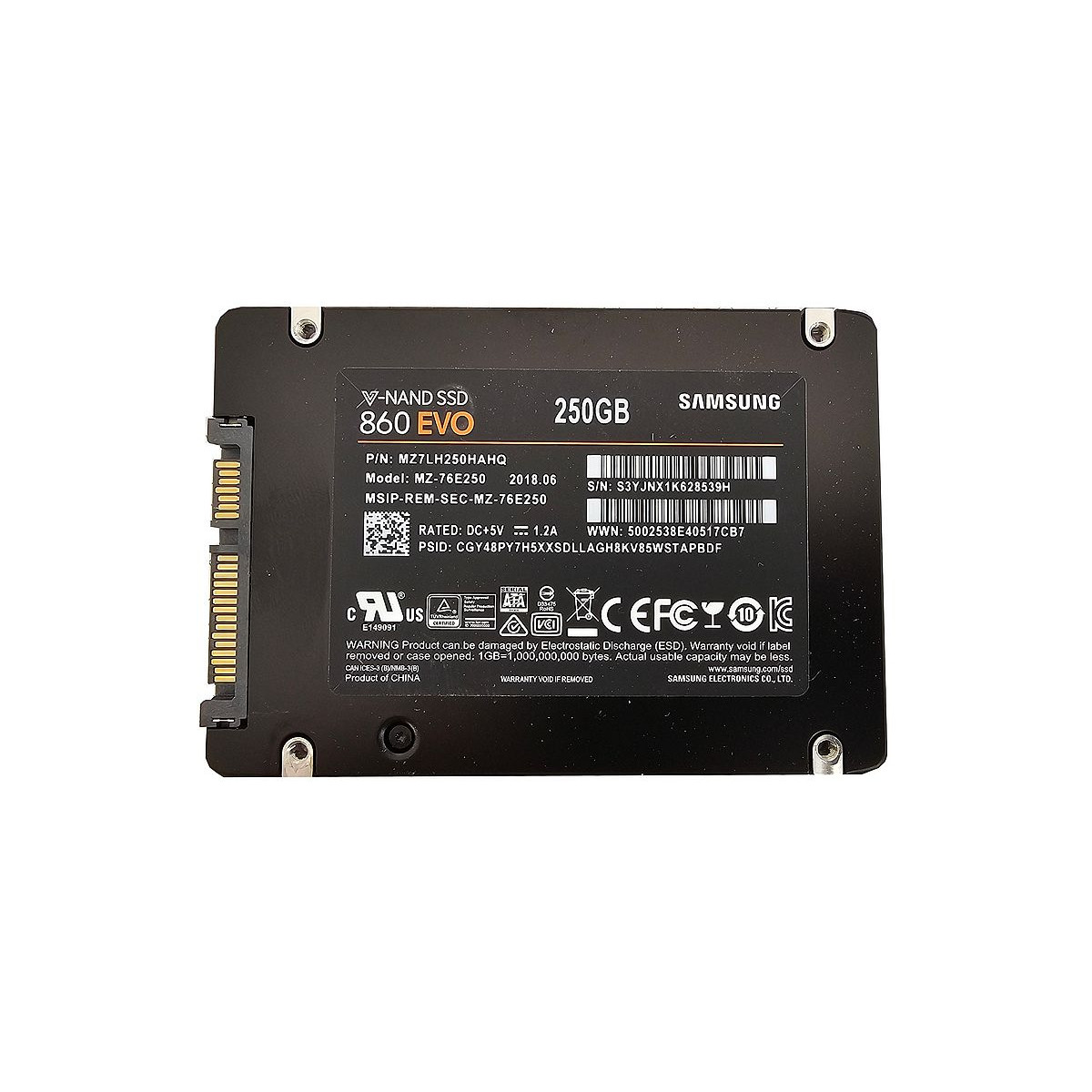 DYSK SAMSUNG 860 EVO 250GB SSD SATA TLC MZ-76E250