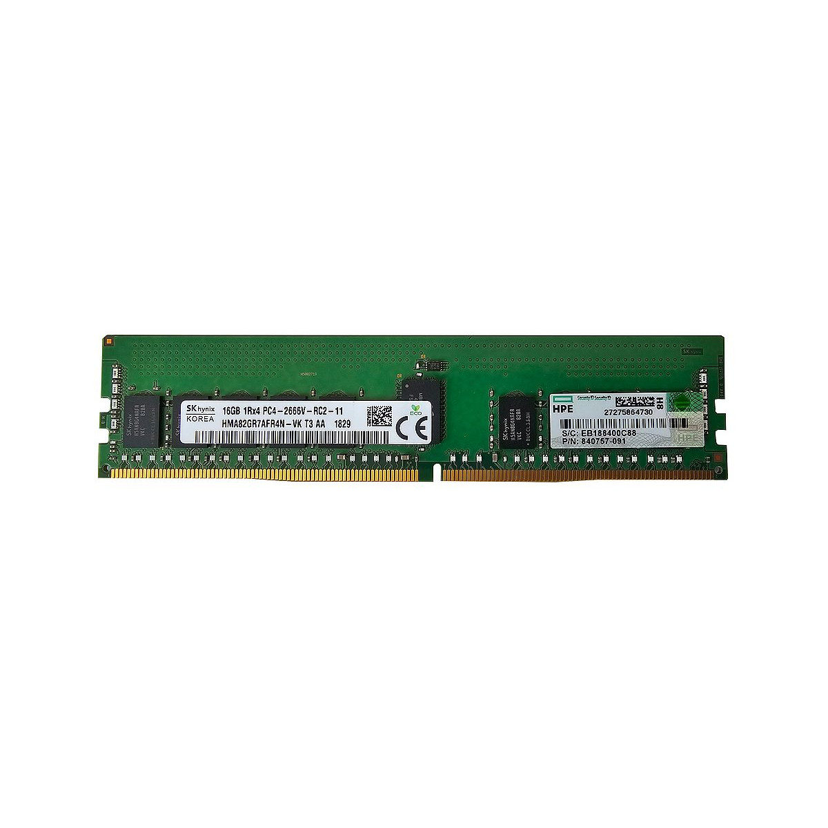 HP HYNIX 16GB 1Rx4 PC4-2666V ECC REG 840757-091 HMA82GR7AFR4N-VK