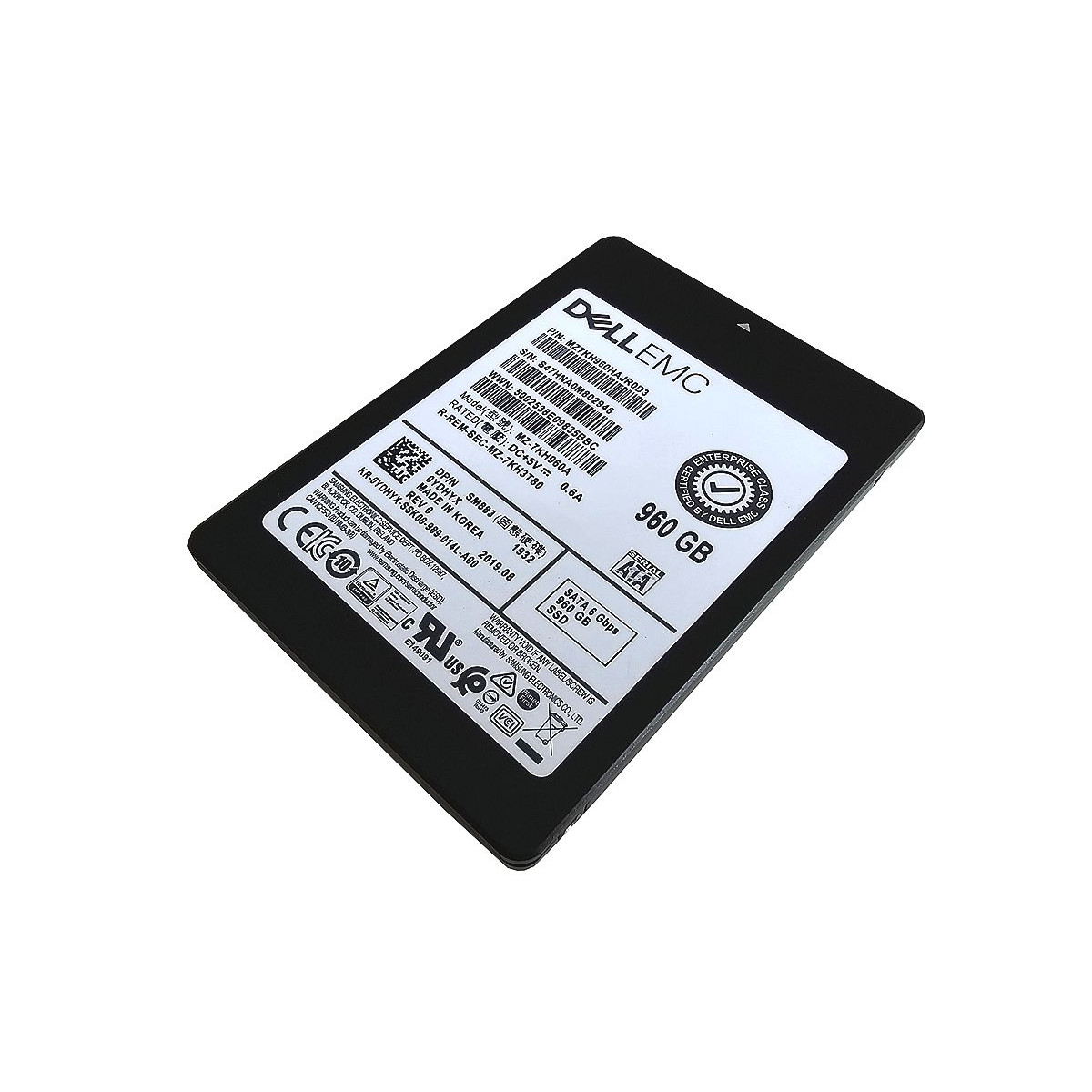 DYSK DELL SAMSUNG SM883 960GB SSD SATA 6G TLC 2,5 0YDHYX MZ-7KH960A