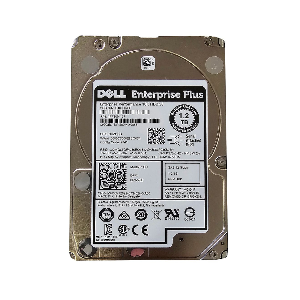 DYSK DELL SEAGATE 1.2TB SAS 10K 12G 2,5 0RWV5D ST1200MM088