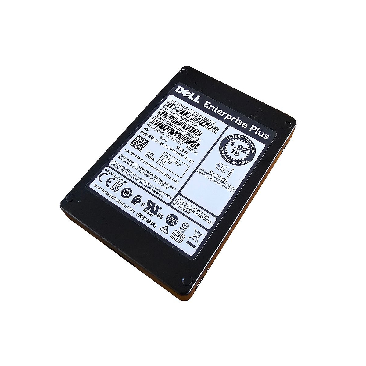 DYSK DELL SAMSUNG 1.92TB SSD SAS 12G 2,5 0Y4TH9 MZ-ILS1T9B