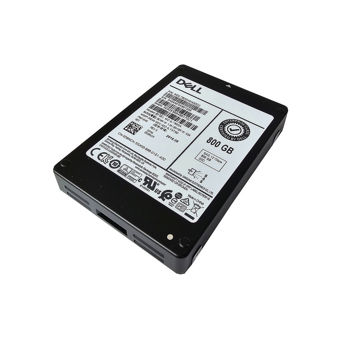 DYSK DELL SAMSUNG PM1635 800GB SSD SAS 2,5 12G 0D9NCK MZ-ILT800A