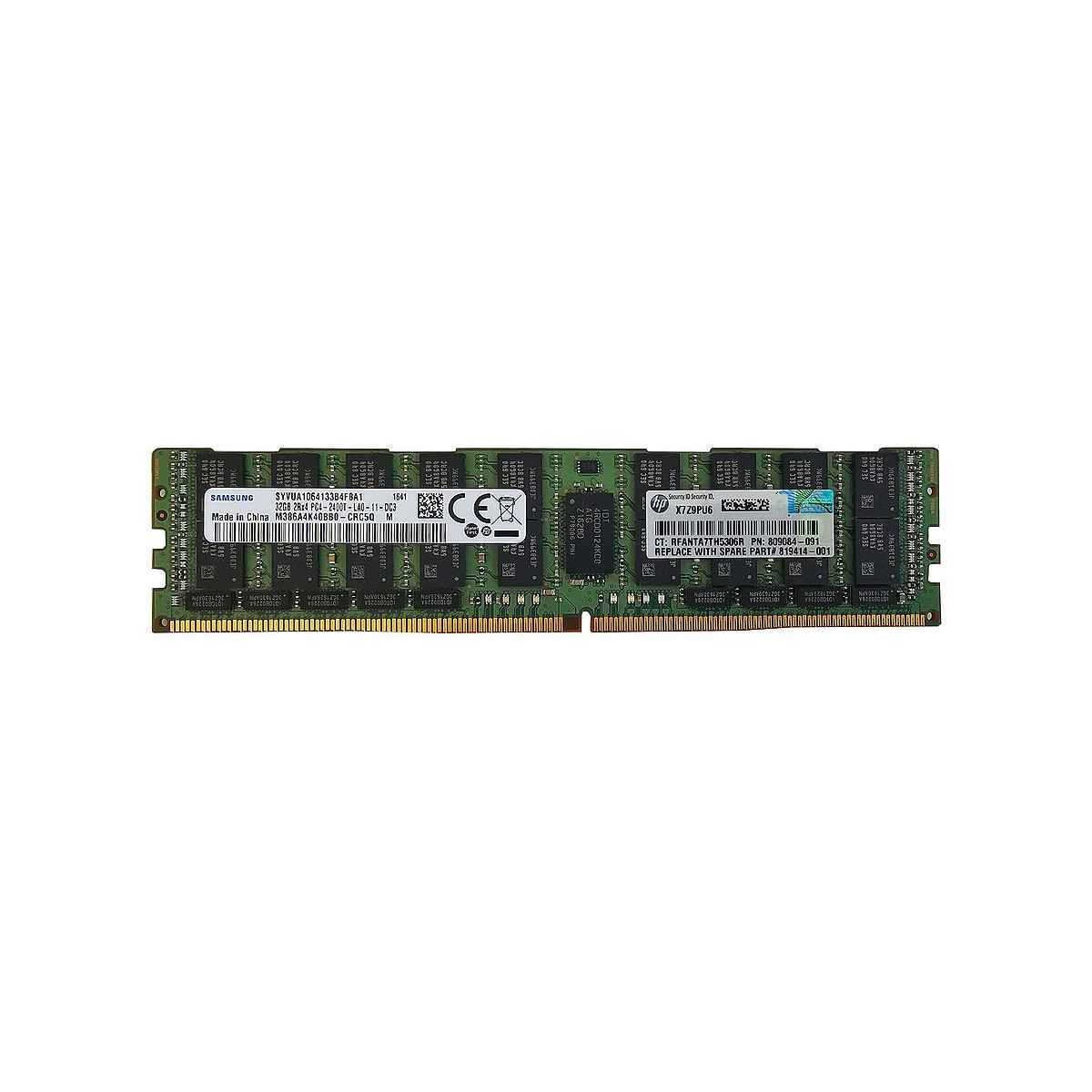 PAMIEC HP SAMSUNG 32GB 2Rx4 PC4-2400T ECC REG 809084-091 M386A4K40BB0-CRC5Q