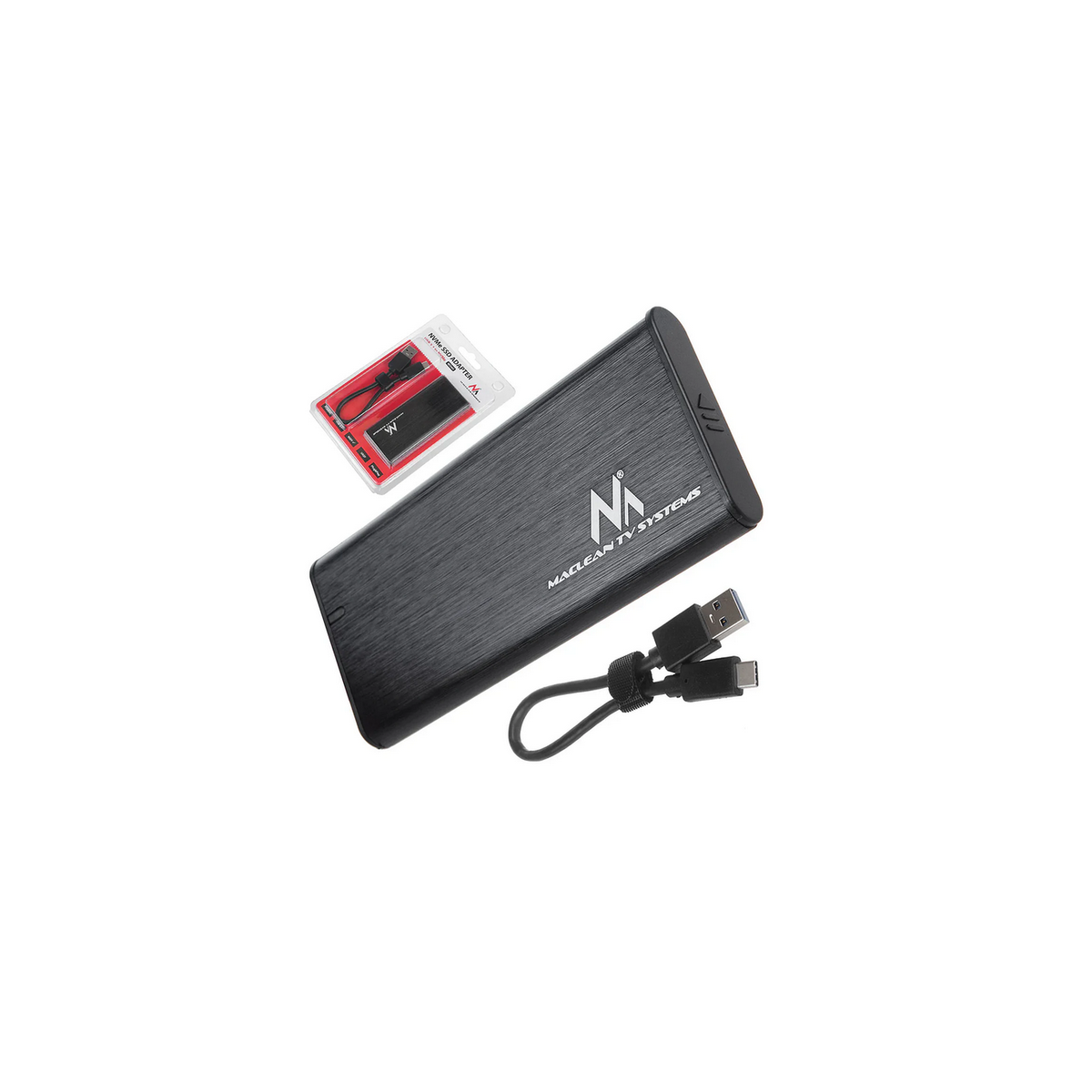 NOWA OBUDOWA SSD M.2 NVMe NGFF MACLEAN MCE443 USB 3.1 ALUMINIUM