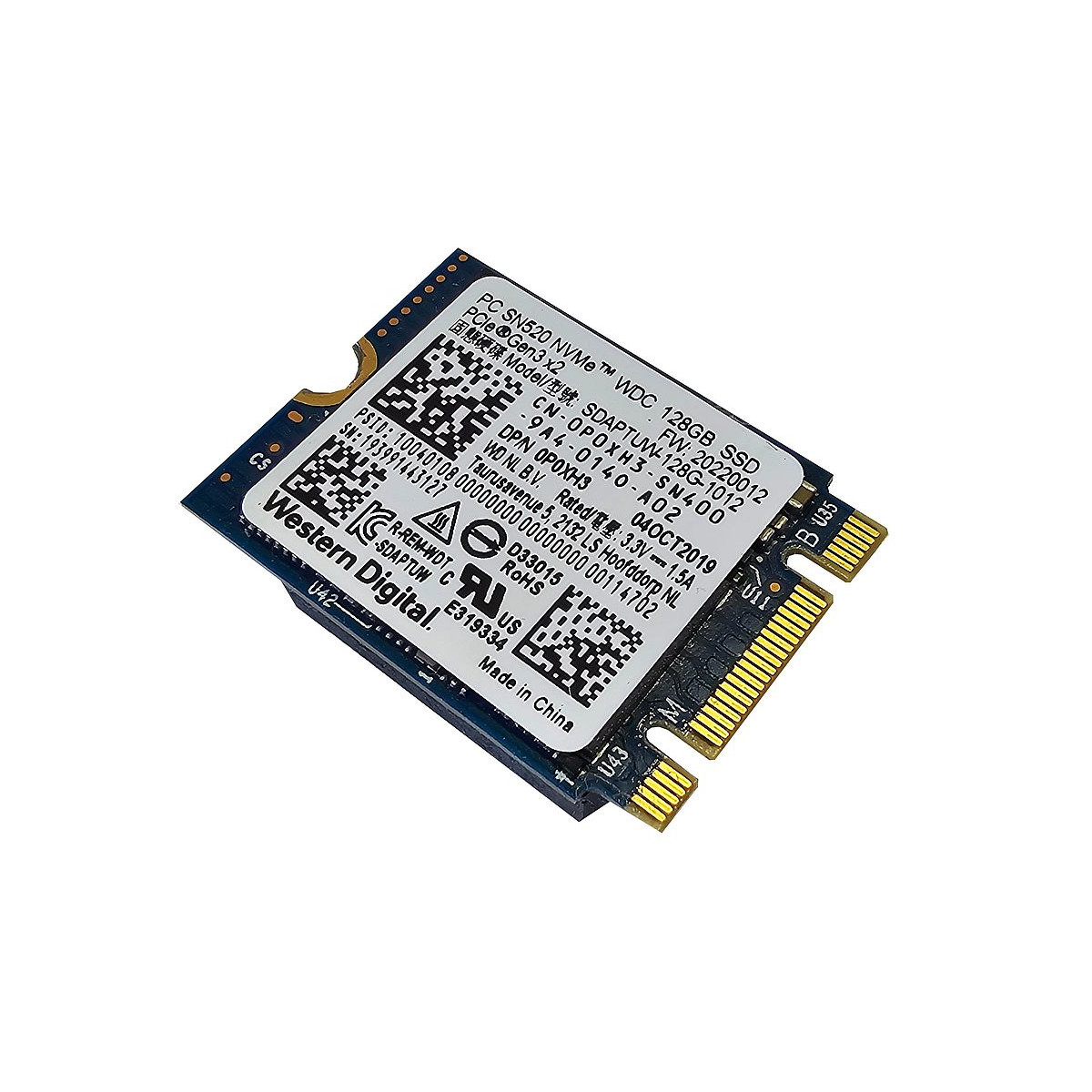 DYSK DELL WESTERN DIGITAL SN520 128GB SSD M.2 PCIe NVMe 0P0XH3