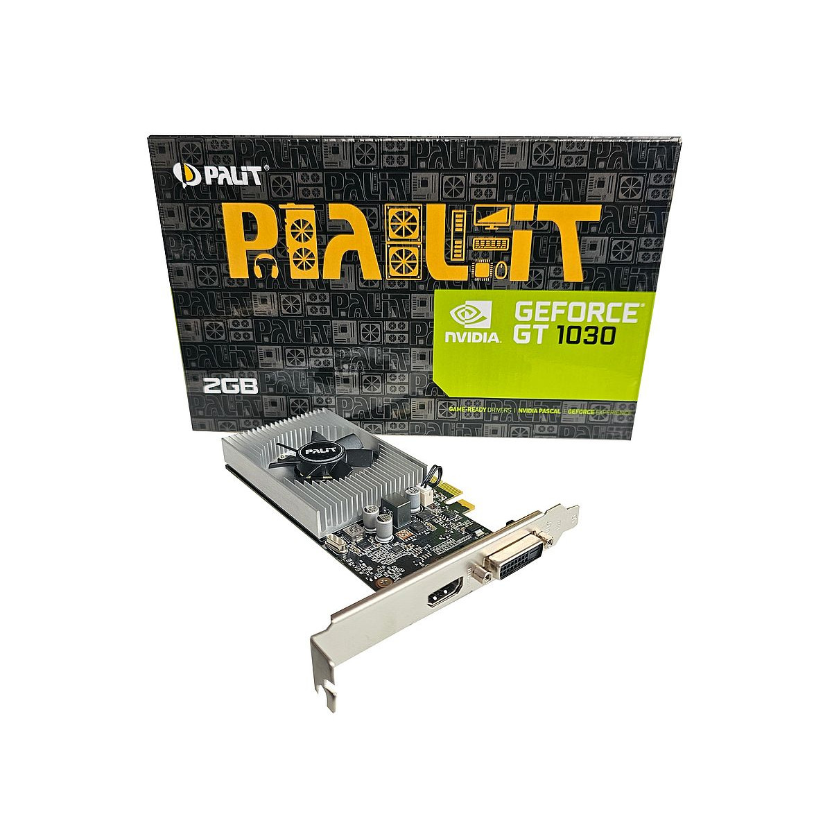 NOWA KARTA GRAFICZNA PALIT GEFORCE GT1030 1xHDMI 1xDVI 2GB DDR4 PCIe