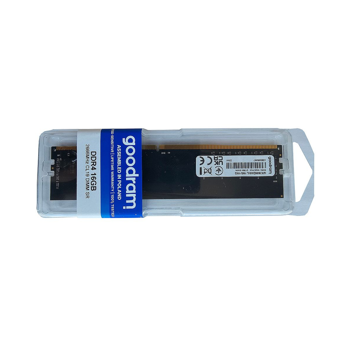 PAMIĘĆ GOODRAM 16GB PC4-2400 NON-ECC UDIMM GR2400D464L17/16G