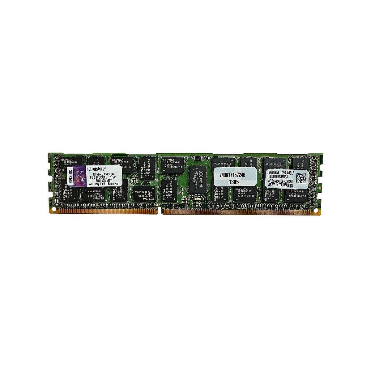 LENOVO KINGSTON 8GB 2Rx4 PC3-10600R ECC REG KTM-SX313/8G 40W4557